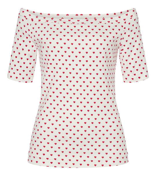Burda Schnittmuster 5730 Damen Shirts mit weitem Ausschnitt, Herzchenmuster und Volants