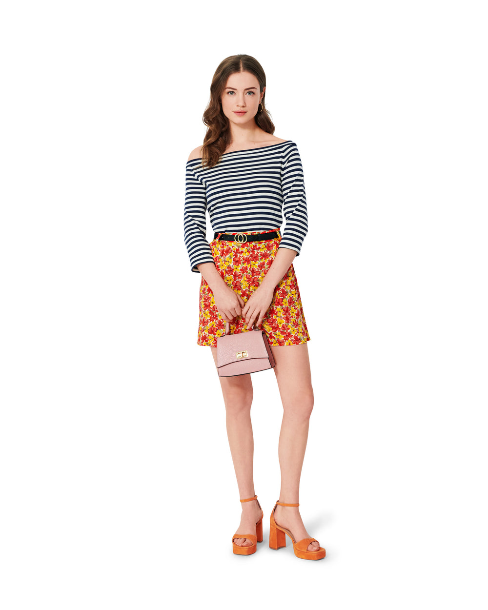 Burda Schnittmuster 5730 Damen Shirts mit weitem Ausschnitt, Herzchenmuster und Volants