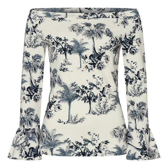 Burda Schnittmuster 5730 Damen Shirts mit weitem Ausschnitt, Herzchenmuster und Volants