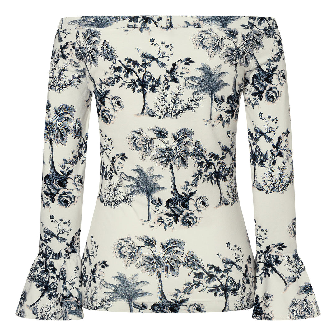 Burda Schnittmuster 5730 Damen Shirts mit weitem Ausschnitt, Herzchenmuster und Volants