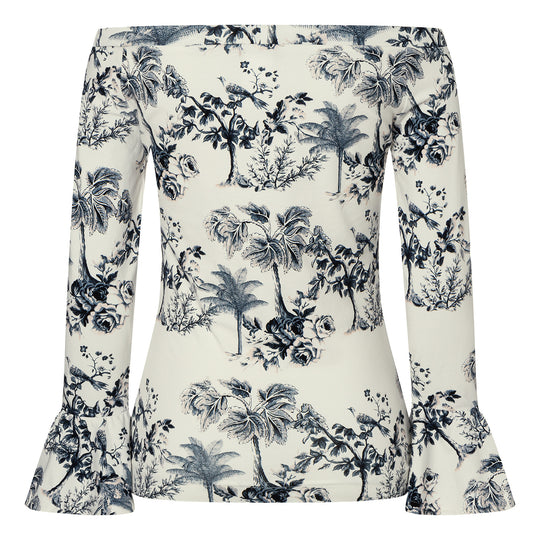 Burda Schnittmuster 5730 Damen Shirts mit weitem Ausschnitt, Herzchenmuster und Volants
