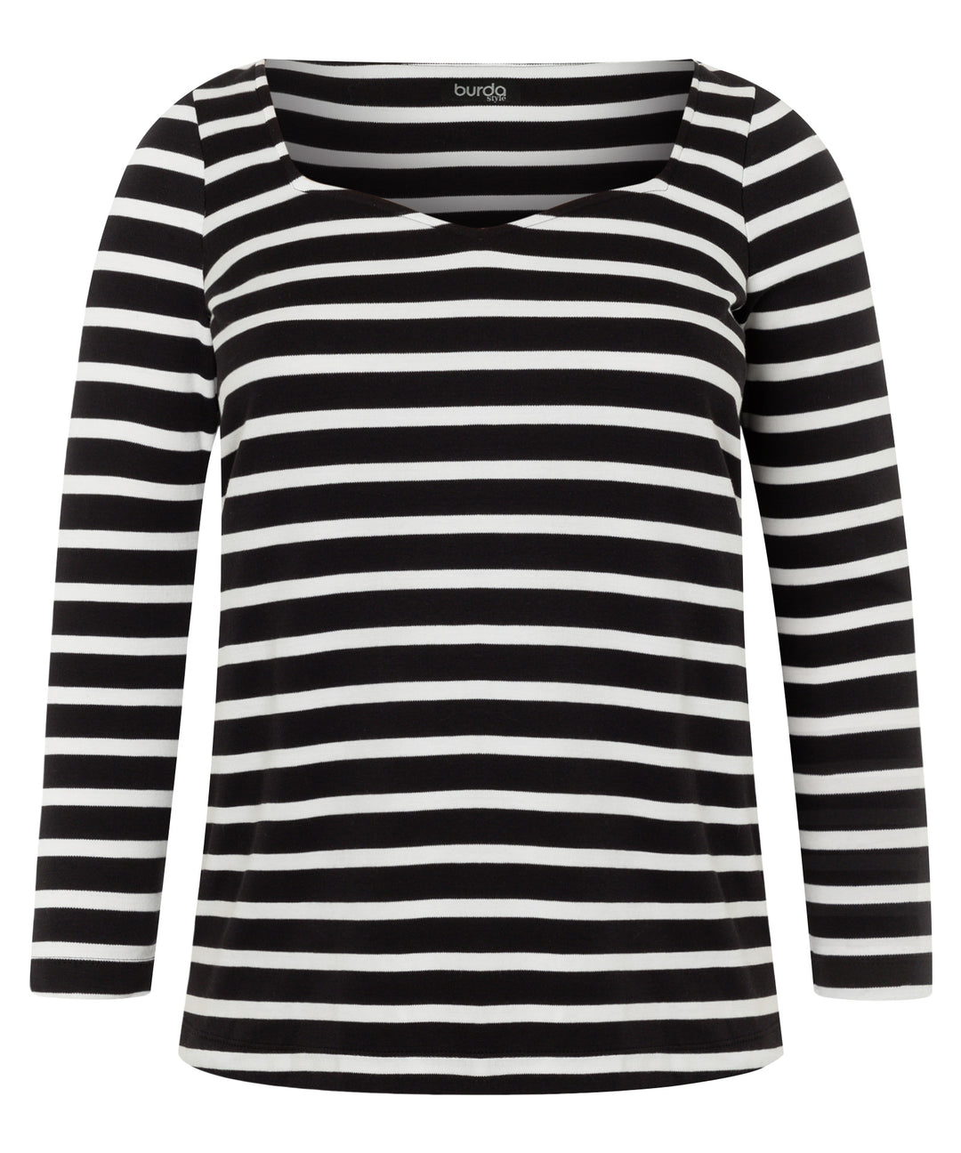 Burda Schnittmuster 5731 Damen Basic-Shirts mit Herz- und eckigem Ausschnitt