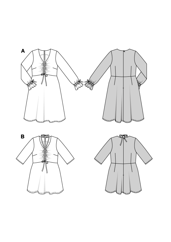 Burda Schnittmuster 5732 Damen Schlupfbluse und Tunikakleid
