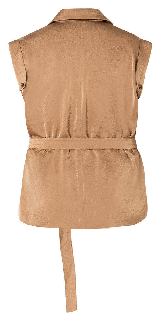 Burda Schnittmuster 5734 Damen Westen mit Gürtel & Bluse mit kleinem Reverskragen