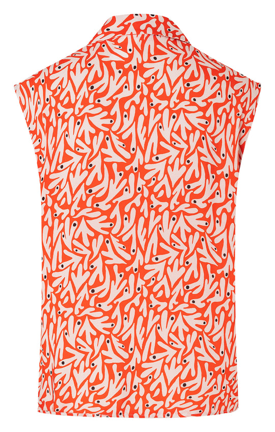 Burda Schnittmuster 5734 Damen Westen mit Gürtel & Bluse mit kleinem Reverskragen
