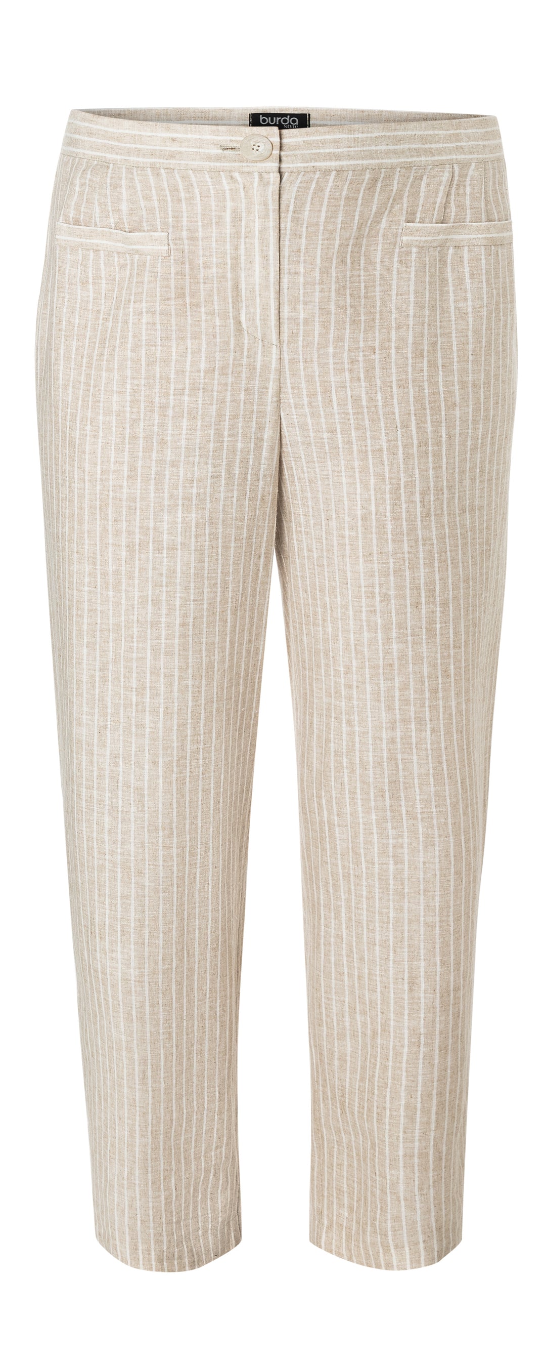 Burda Schnittmuster 5735 Damen Leinenhose mit Leistentaschen & 7/8 Jeans mit Knopfleiste und aufgesetzen Taschen