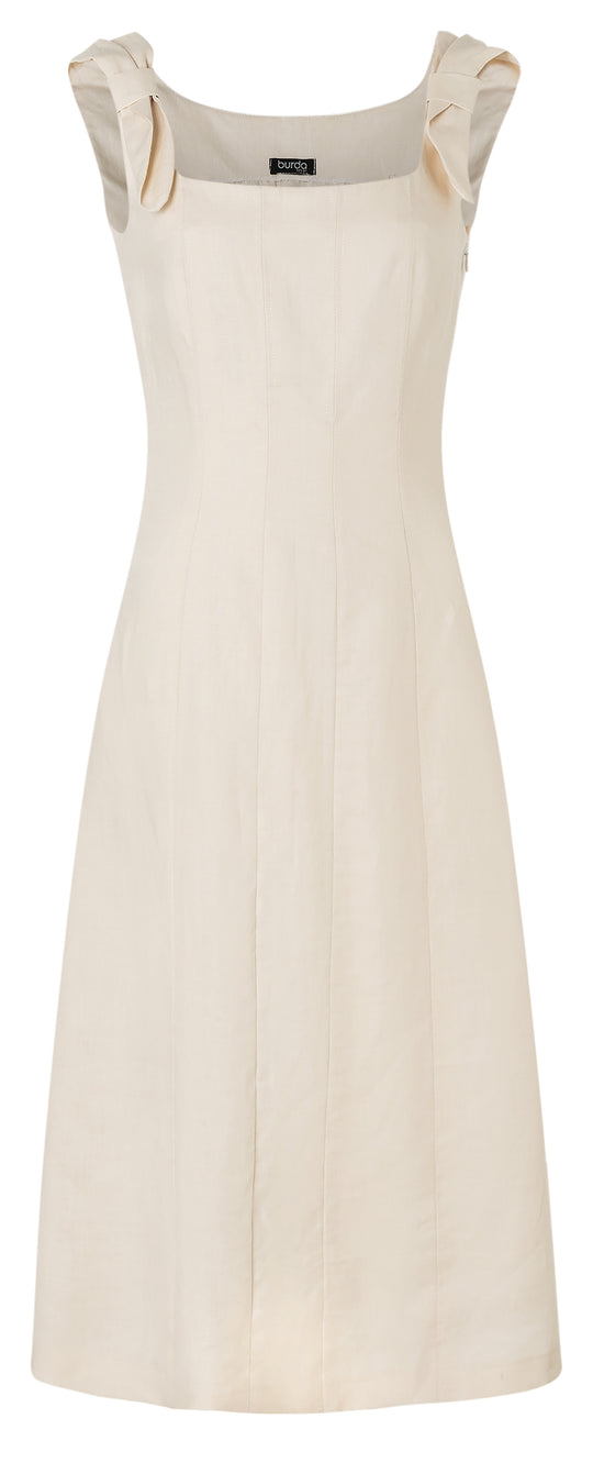 Burda Schnittmuster 5736 Damen Bahnenkleider mit Schleifen Midi Mini