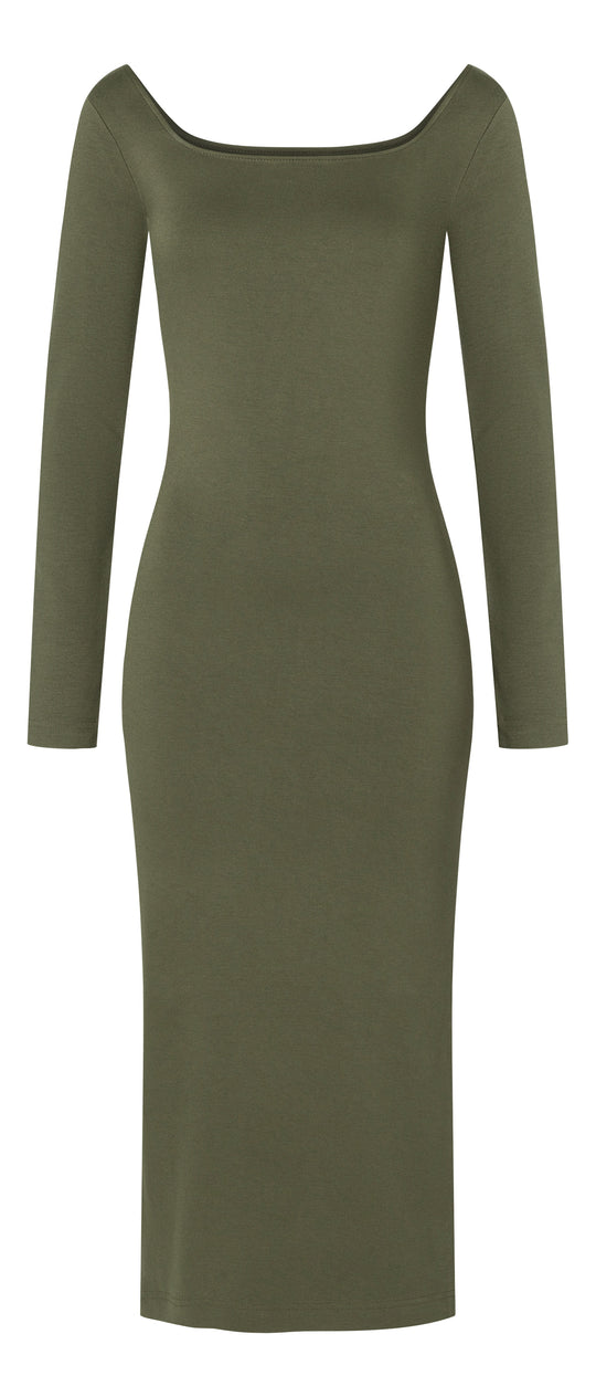 Burda Schnittmuster 5738 Damen Bodycon Kleid mit weitem Ausschnitt und Seitenschlitz & Shirt