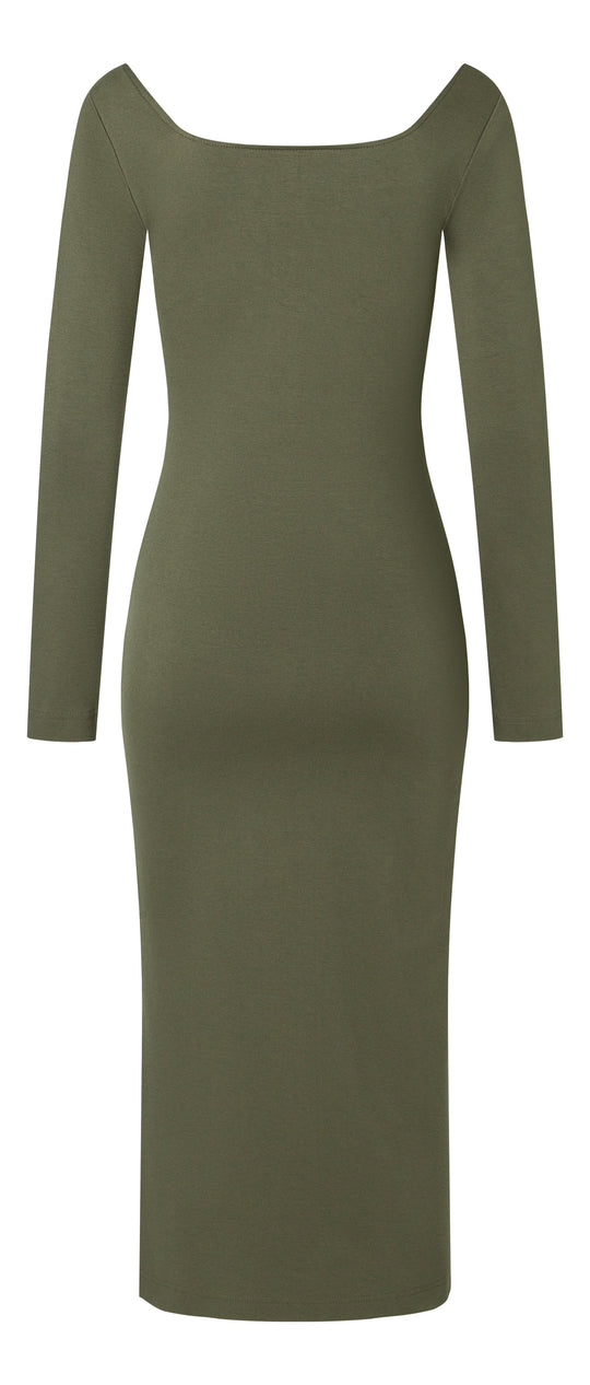 Burda Schnittmuster 5738 Damen Bodycon Kleid mit weitem Ausschnitt und Seitenschlitz & Shirt