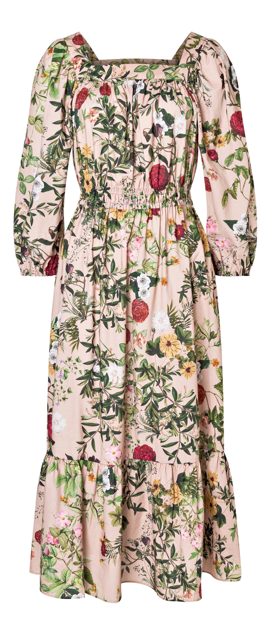 Burda Schnittmuster 5741 Damen Midistufenkleid und Bluse mit voluminösen Raglanärmeln und Saumrüsche