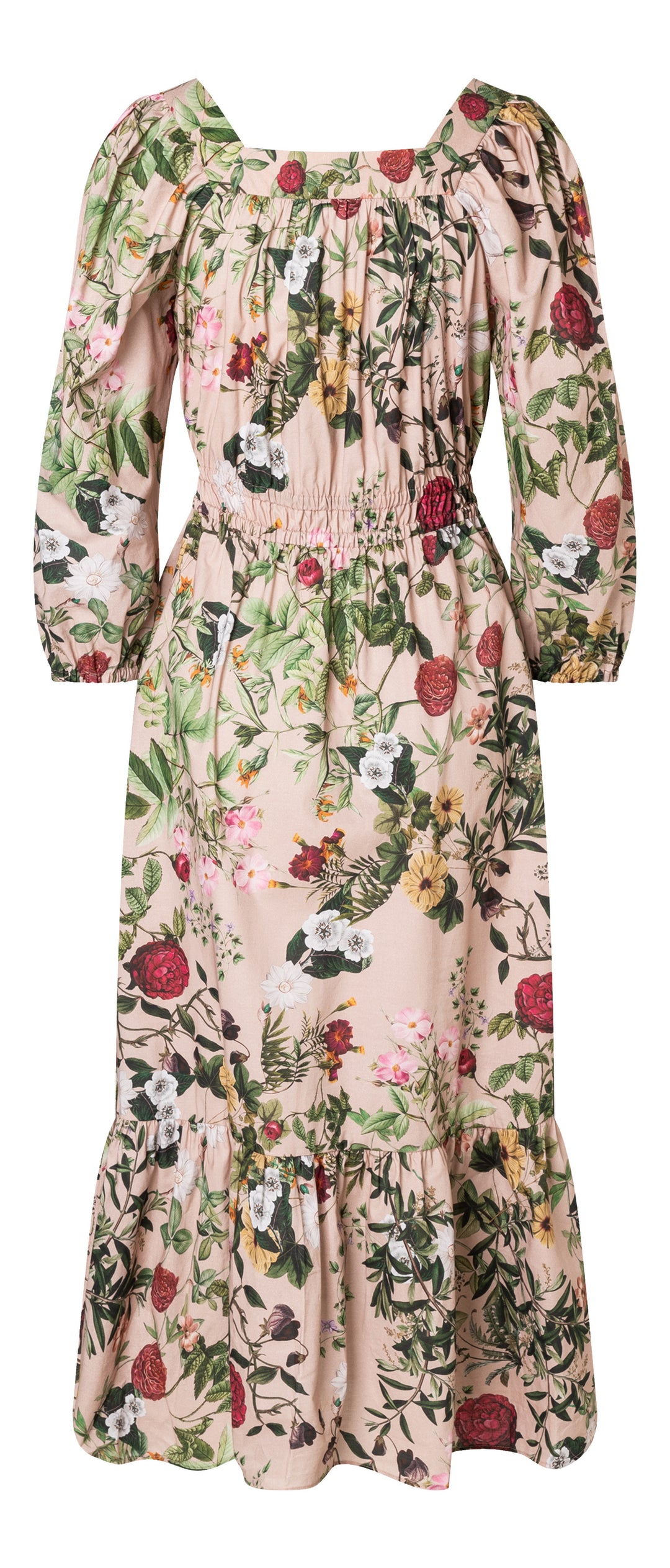 Burda Schnittmuster 5741 Damen Midistufenkleid und Bluse mit voluminösen Raglanärmeln und Saumrüsche
