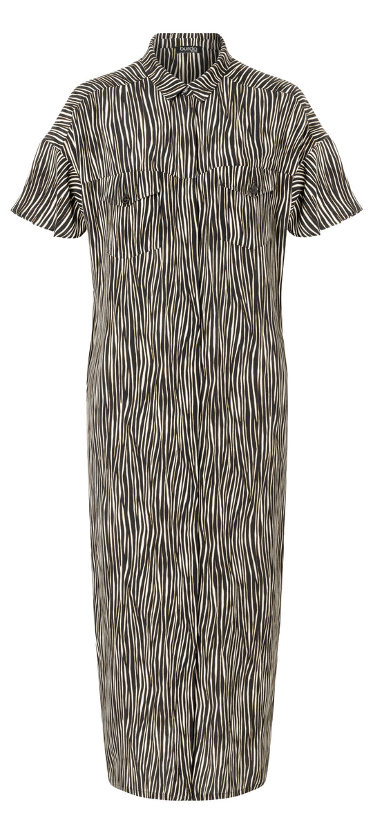 Burda Schnittmuster 5742 Damen Midihemdblusenkleider mit Flügelärmel und Taschen