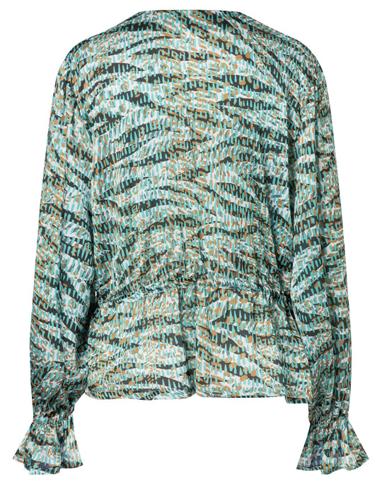 Burda Schnittmuster 5746 Damen Blusen mit Gummizug, Bindeband & V-Ausschnitt und Knopfleiste