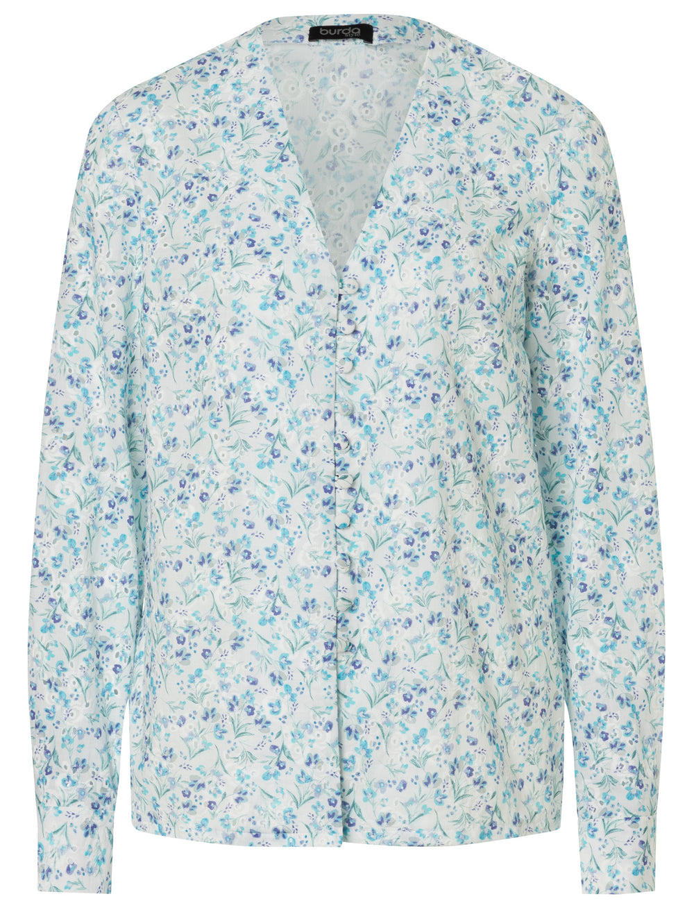 Burda Schnittmuster 5746 Damen Blusen mit Gummizug, Bindeband & V-Ausschnitt und Knopfleiste