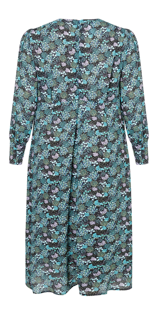 Burda Schnittmuster 5748 Damen Midi Kleider mit Einsatz und aufspringenden Falten