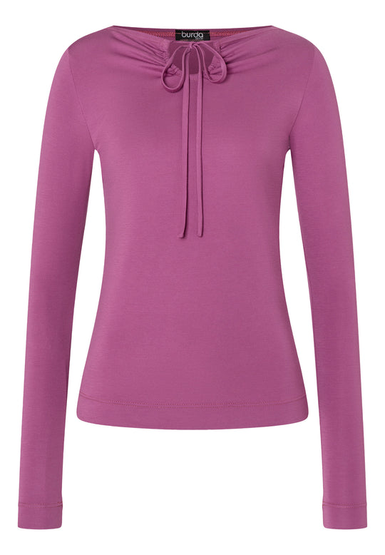 Burda Schnittmuster 5752 Damen Jersey-Shirts Langarm mit Tropfenausschnitt