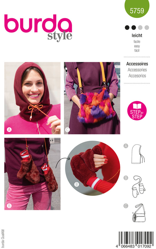 Burda Schnittmuster 5759 Accessoires