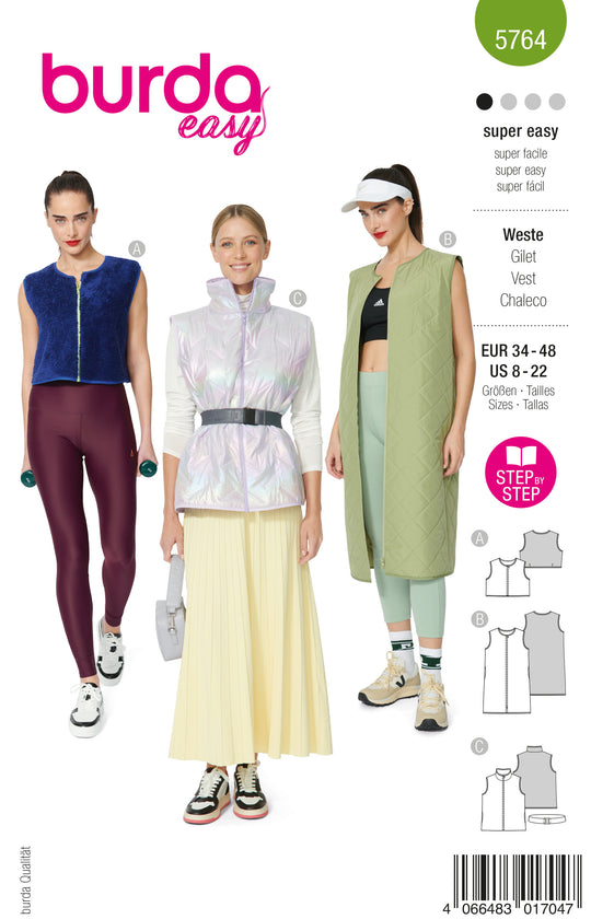 Burda Schnittmuster 5764 Weste