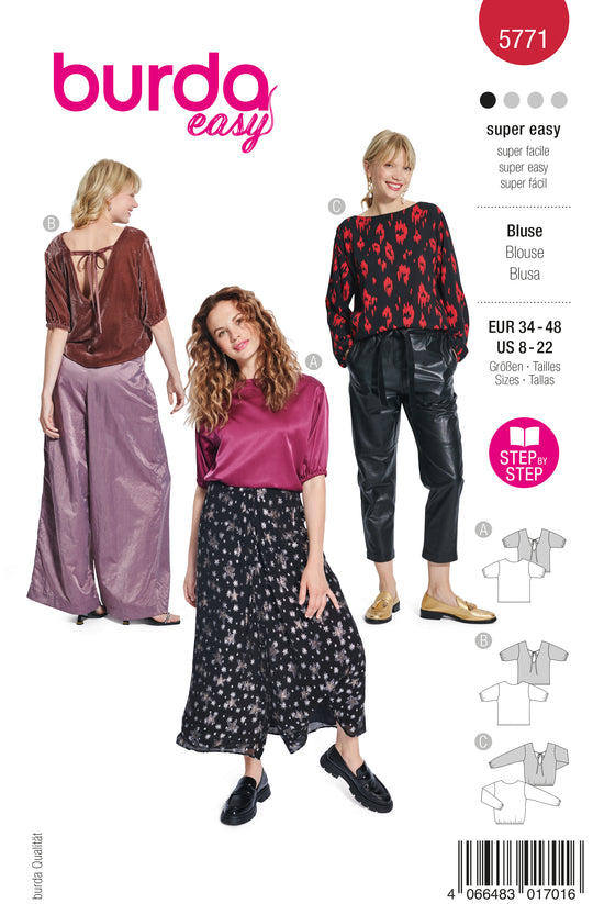 Burda Schnittmuster 5771 Bluse