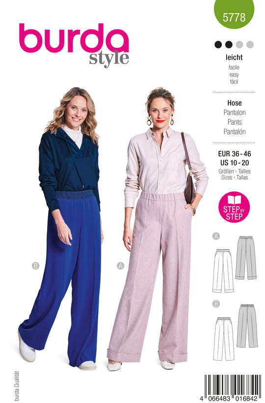 Burda Schnittmuster 5778 Hose