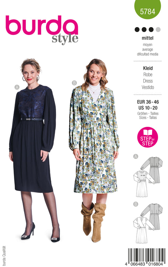 Burda Schnittmuster 5784 Kleid