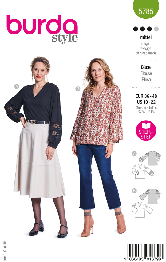 Burda Schnittmuster 5785 Bluse