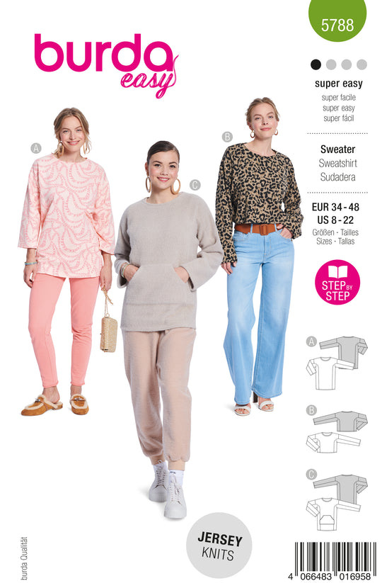 Burda Schnittmuster 5788 Sweater