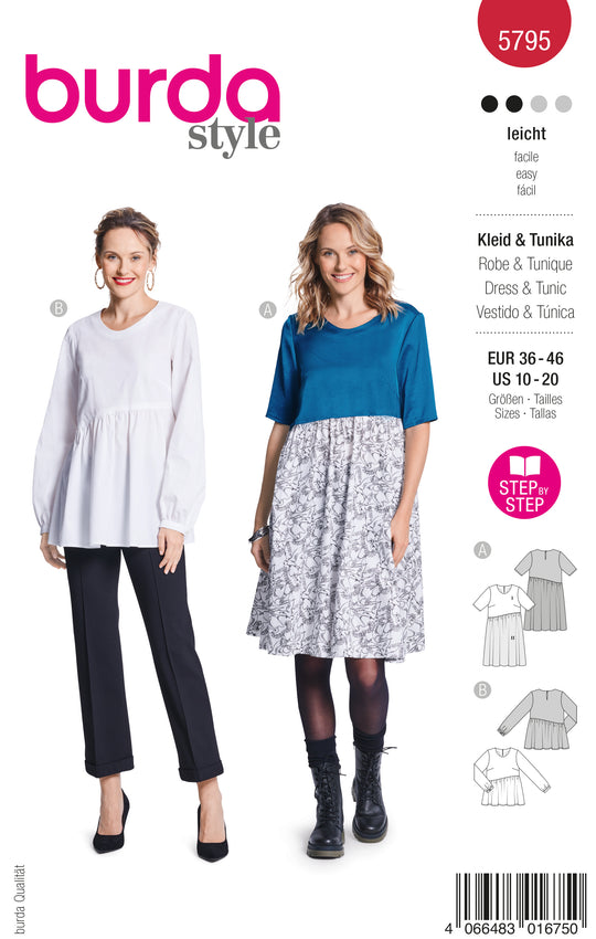 Burda Schnittmuster 5795 Kleid & Tunika