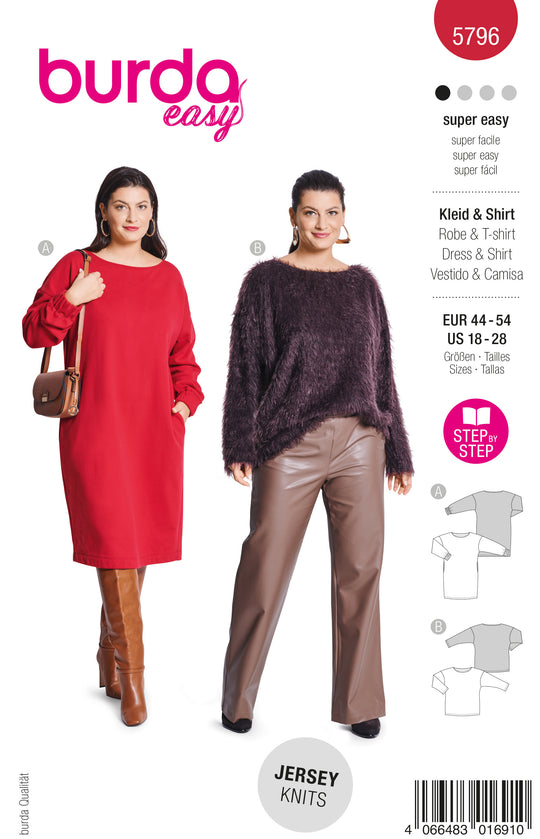 Burda Schnittmuster 5796 Kleid/Shirt