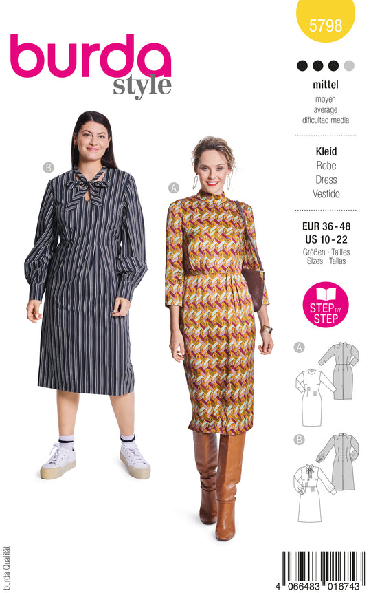 Burda Schnittmuster 5798 Kleid