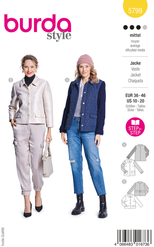 Burda Schnittmuster 5799 Jacke