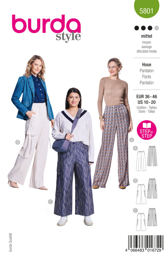 Burda Schnittmuster 5801 Hose