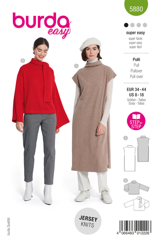 Burda Schnittmuster 5880 Pulli