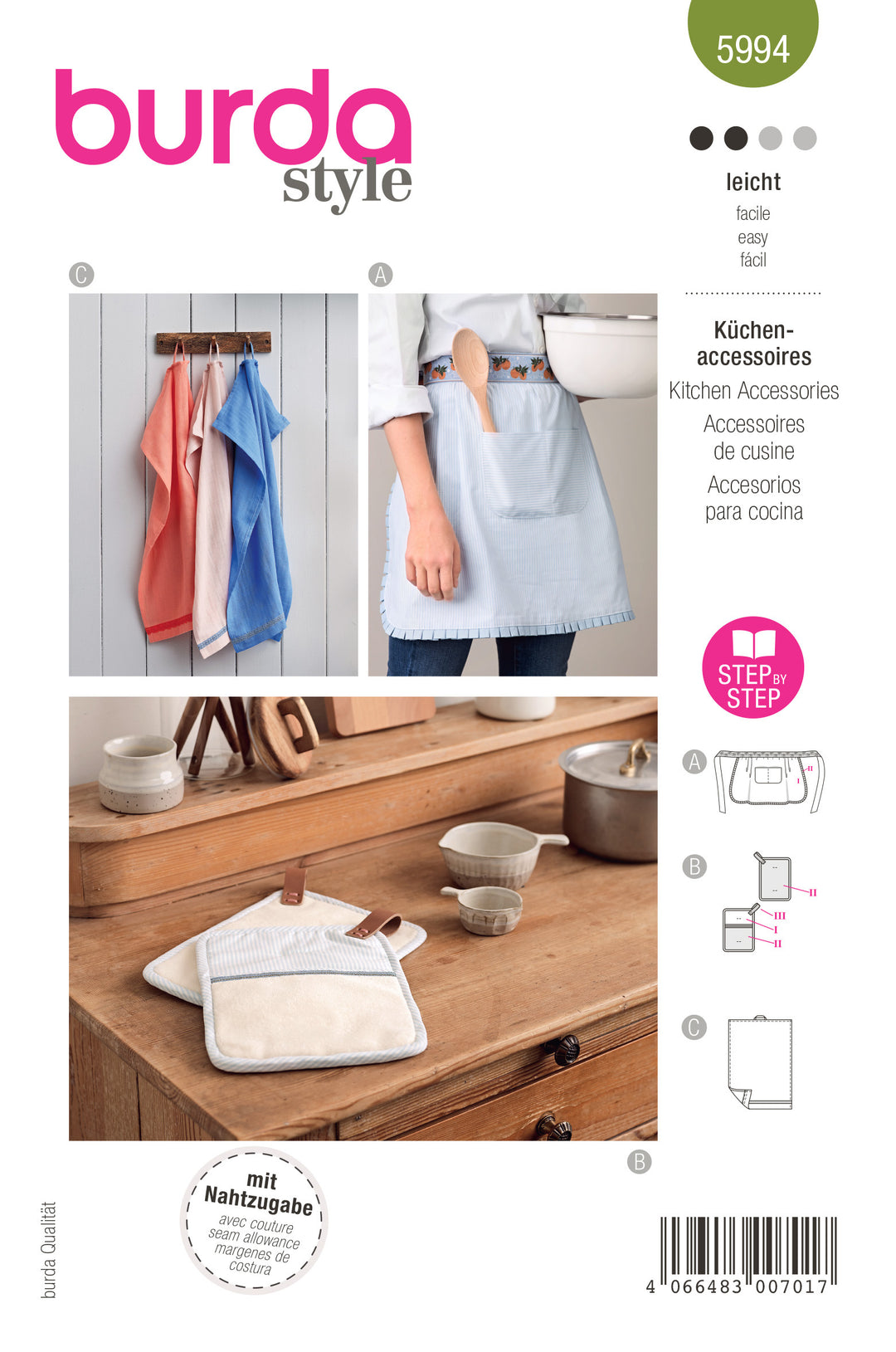 Burda Schnittmuster 5994 Küchenaccessoires