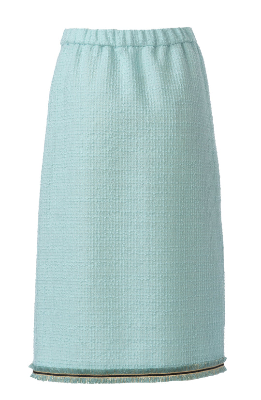 Burda pattern 6073 skirt in three lengths with elastic waistband, slim fit