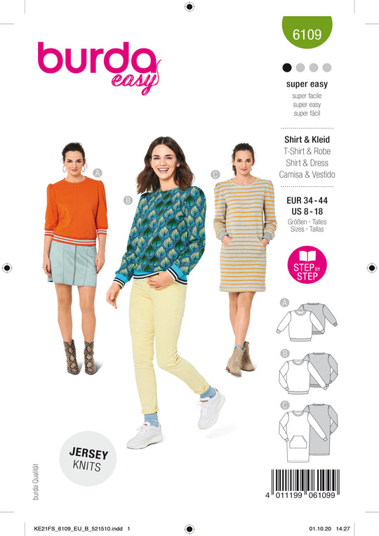 Burda Schnittmuster 6109 Sweatshirt