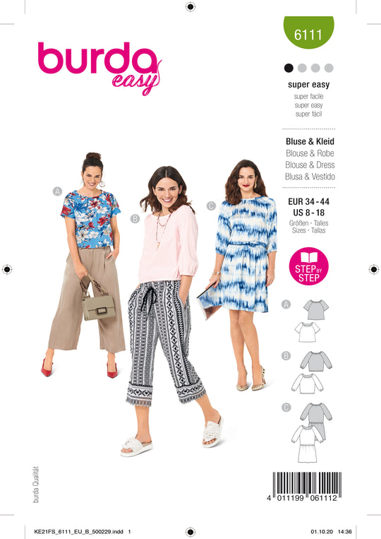 Burda Schnittmuster 6111 Bluse