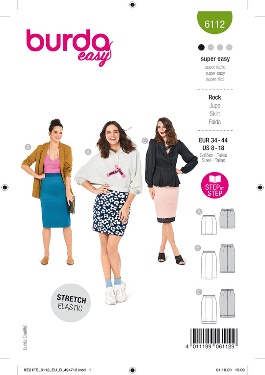 Burda Schnittmuster 6112 Rock