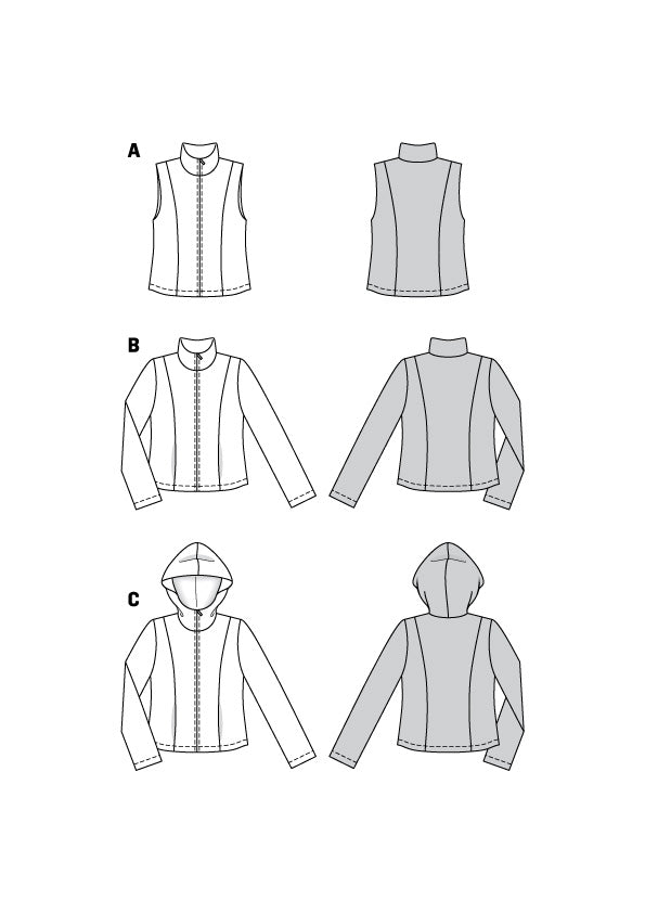 Burda Schnittmuster 6114 Weste, Jacke
