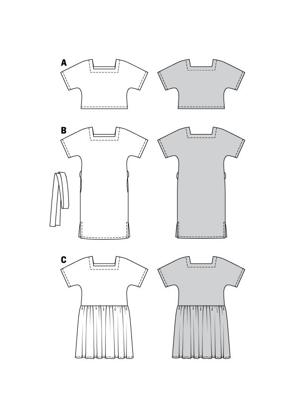 Burda Schnittmuster 6117 Top, Kleid