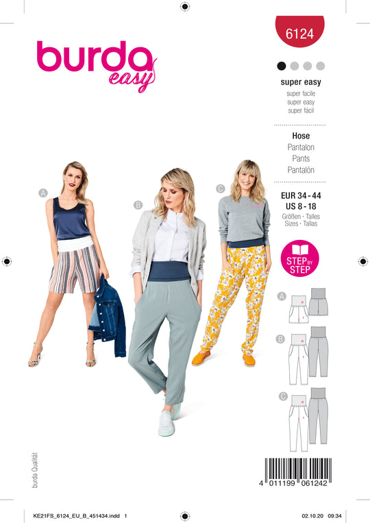 Burda Schnittmuster 6124 Hose