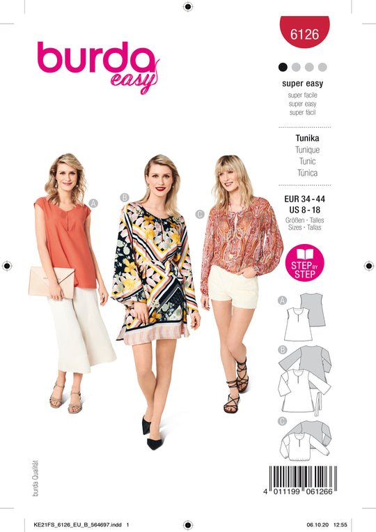 Burda Schnittmuster 6126 Tunika
