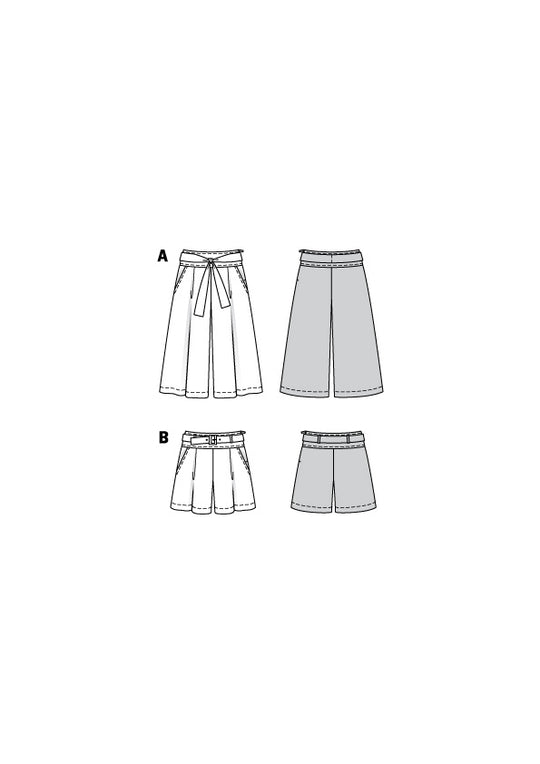 Burda Schnittmuster 6138 Culotte, Hose