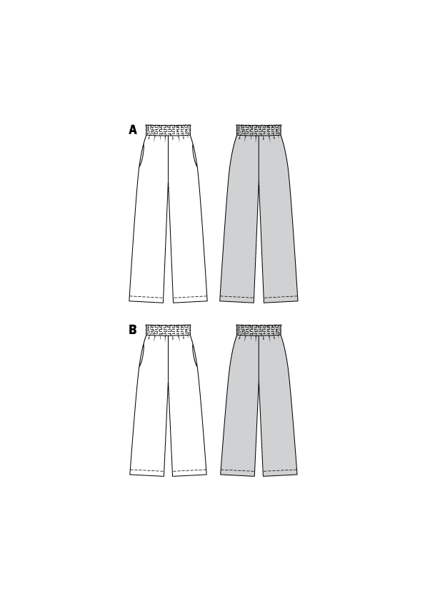 Burda Schnittmuster 6229 Damenhose mit breitem Gummibund