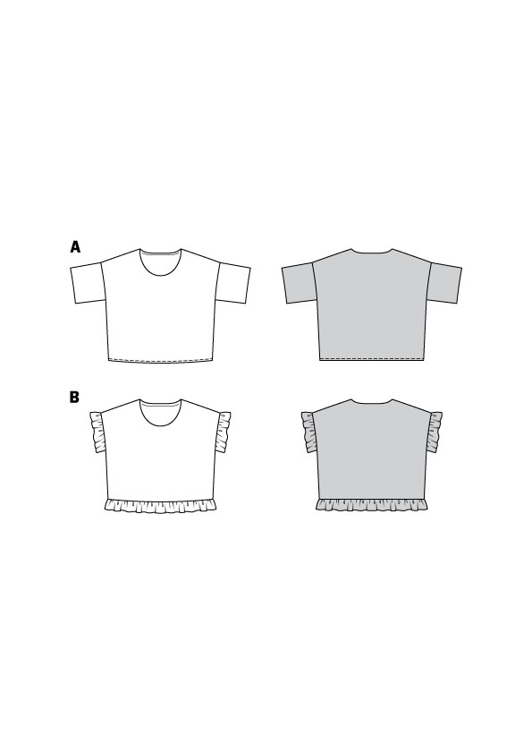 Burda Schnittmuster 6243 Damen Shirt mit überschnittenen Schultern
