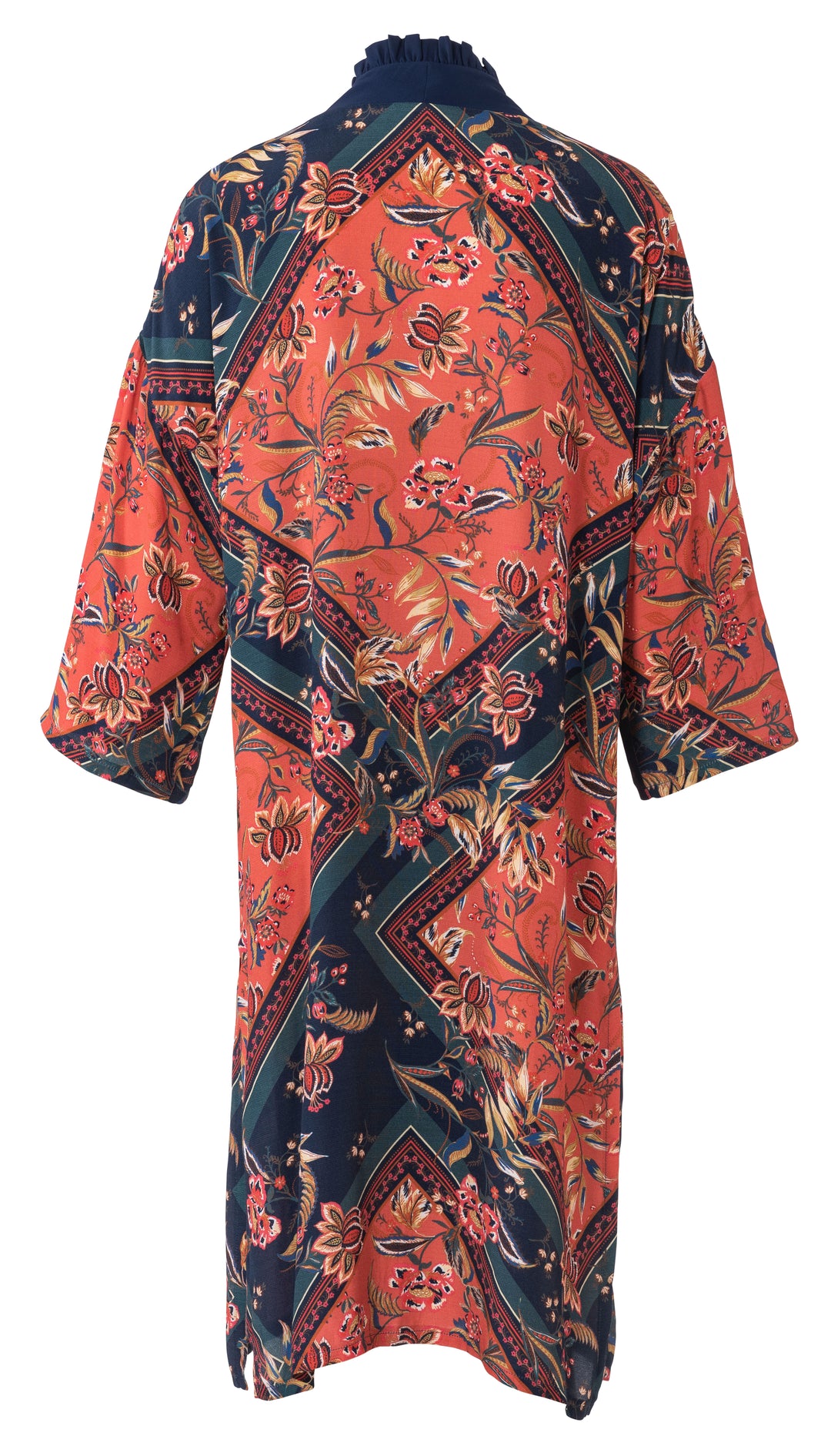 Burda Schnittmuster 6244 Damen Kimono-Mantel mit kontrastfarbener Blende