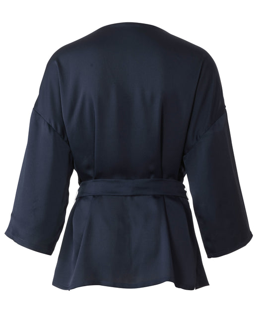 Burda Schnittmuster 6244 Damen Kimono-Mantel mit kontrastfarbener Blende