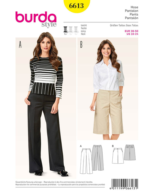 Burda Schnittmuster 6613 Damenhose