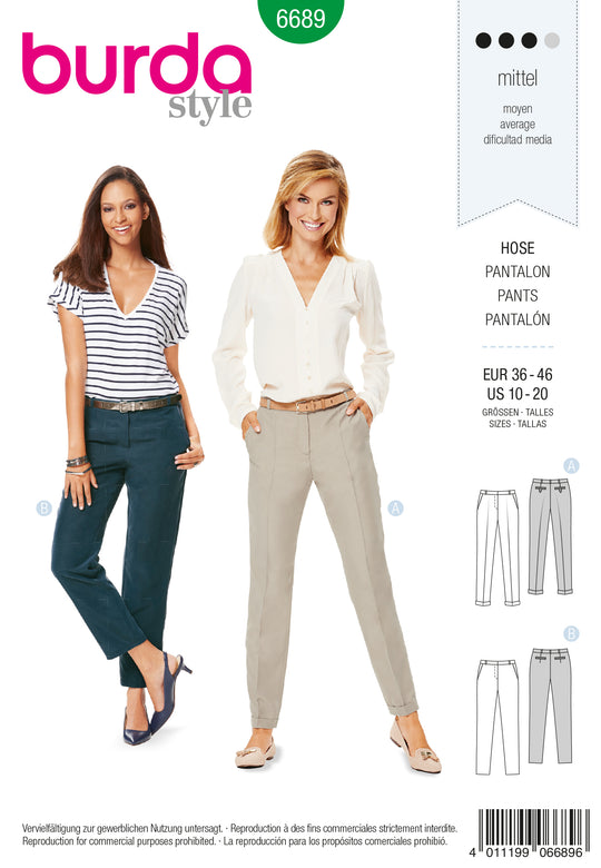 Burda Schnittmuster 6689 Hose