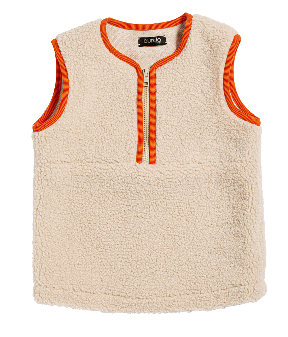 Burda Schnittmuster 9183 – Kinder Fleece-Pullover & Pullunder